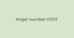 Angel number 0707